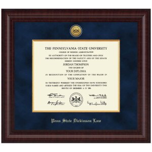 #143 Diploma Frame Penn State Dickinson Law Presidential Premier (Chestnut)